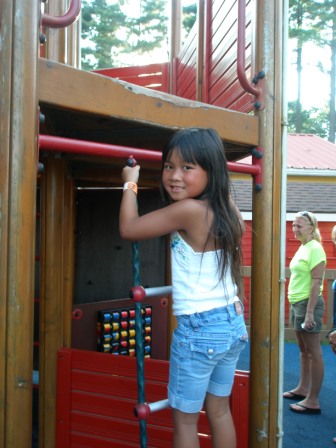 Kasen on the playground